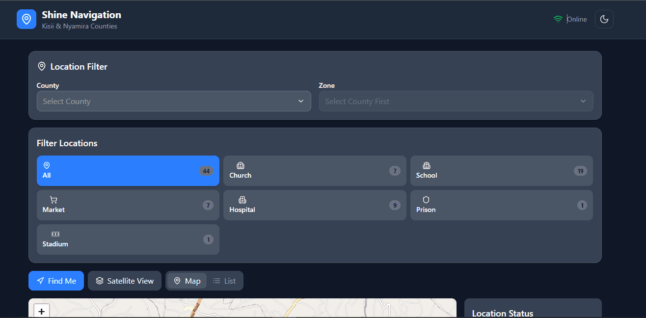 Shine Navigation App